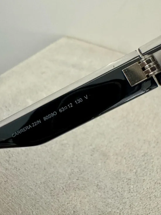 CARRERA NEW 22/N Shield Sunglasses Y2K 63-12-130 Full Inclusion Case Cloth Bag - Picture 9 of 10